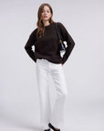 Oversized Fuzzy Knit Crew Neck Sweater - Long Sleeve