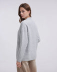 Oversized Fuzzy Knit Crew Neck Sweater - Long Sleeve