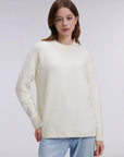 Oversized Fuzzy Knit Crew Neck Sweater - Long Sleeve