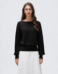 Wool V Neck Wrap Sweater - Long Sleeve-SUUKSESS-SUUKSESS
