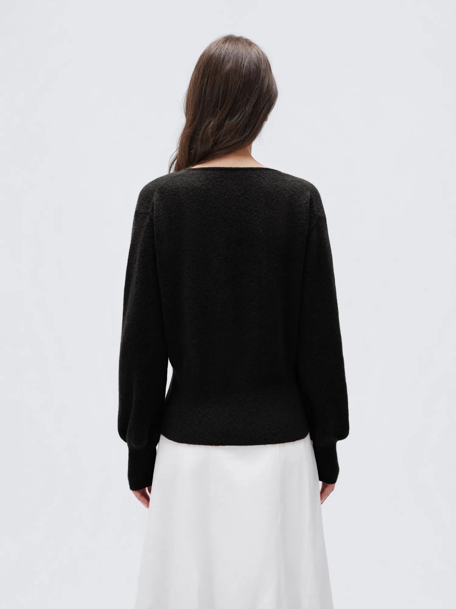 Wool V Neck Wrap Sweater - Long Sleeve-SUUKSESS-SUUKSESS