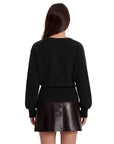 Wool V Neck Wrap Sweater - Long Sleeve-SUUKSESS-SUUKSESS