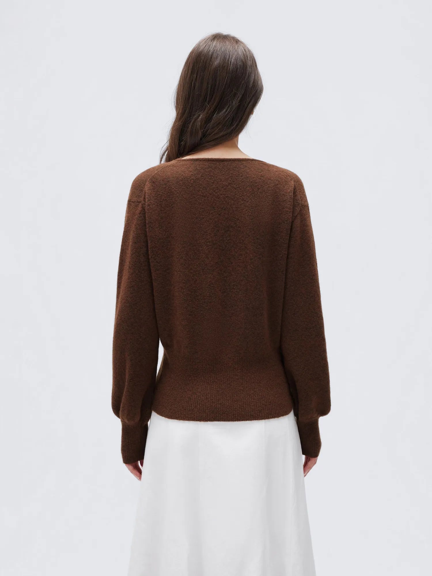 Wool V Neck Wrap Sweater - Long Sleeve-SUUKSESS-SUUKSESS