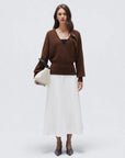 Wool V Neck Wrap Sweater - Long Sleeve-SUUKSESS-SUUKSESS
