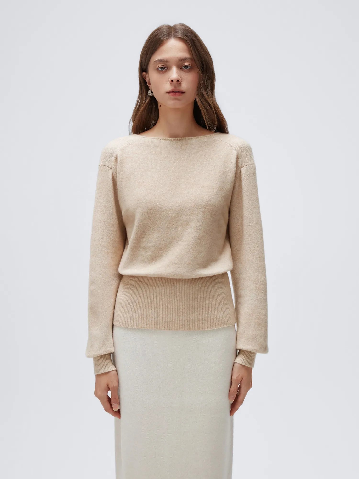 Wool V Neck Wrap Sweater - Long Sleeve-SUUKSESS-SUUKSESS