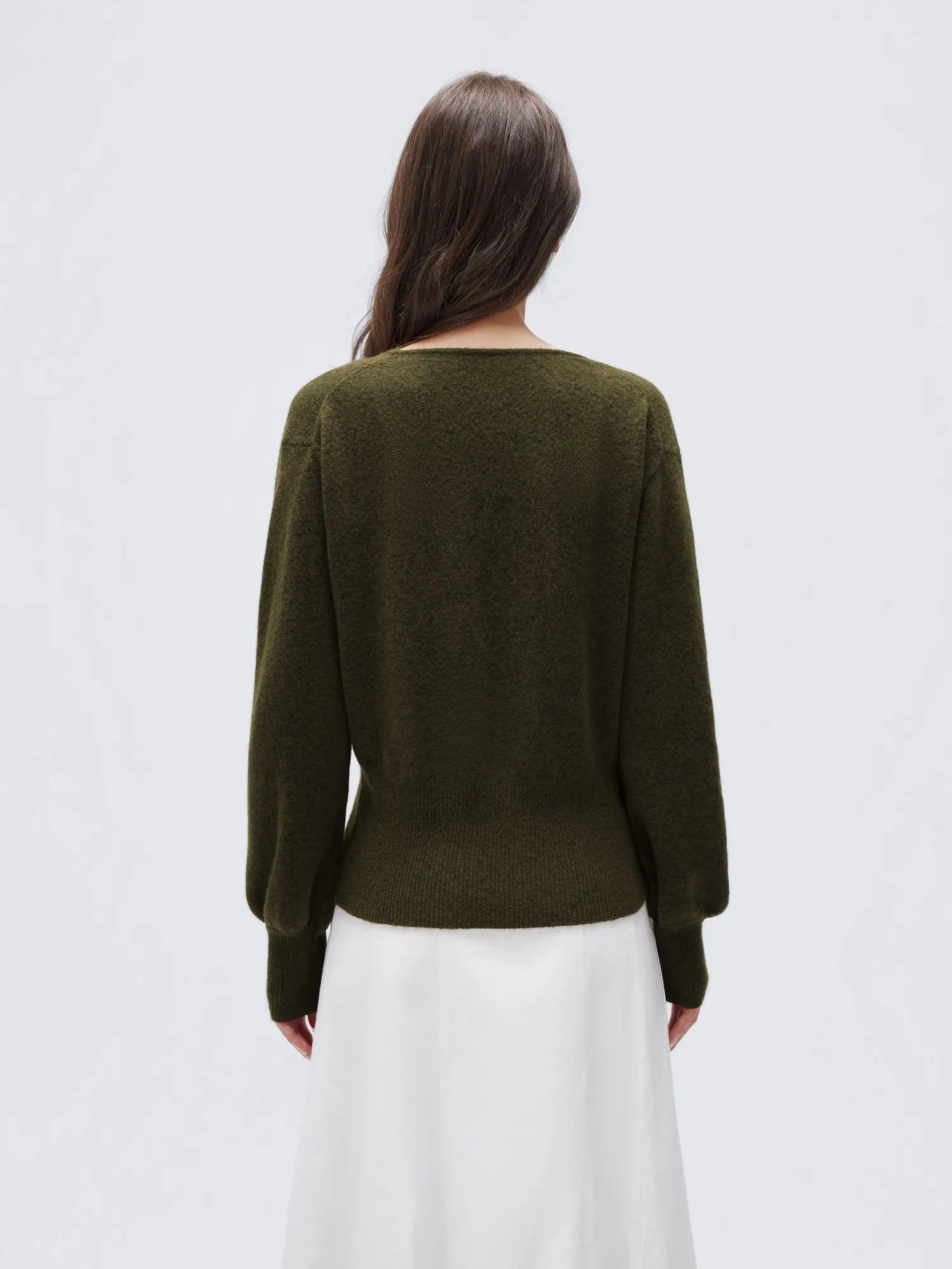 Wool V Neck Wrap Sweater - Long Sleeve-SUUKSESS-SUUKSESS