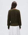 Wool V Neck Wrap Sweater - Long Sleeve-SUUKSESS-SUUKSESS