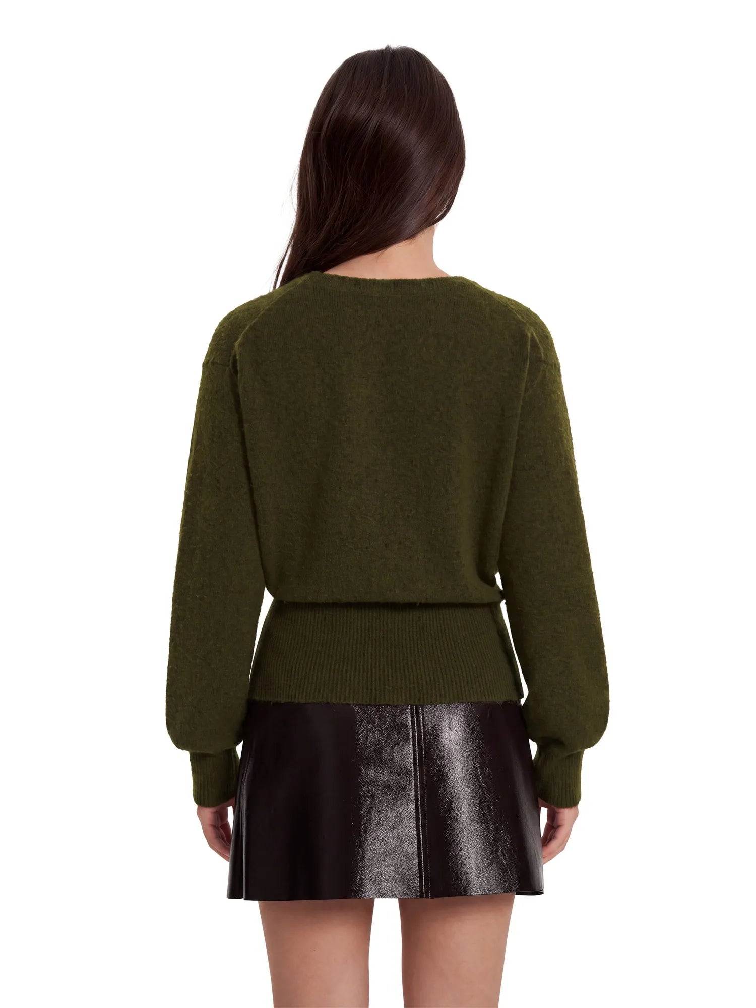 Wool V Neck Wrap Sweater - Long Sleeve-SUUKSESS-SUUKSESS