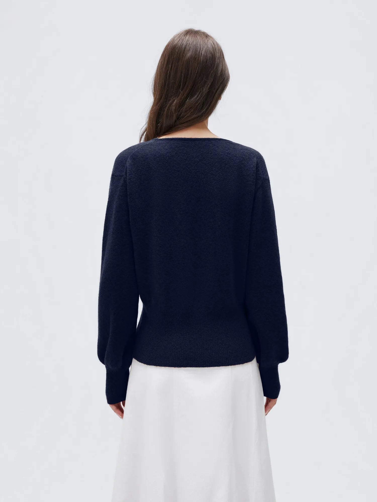 Wool V Neck Wrap Sweater - Long Sleeve-SUUKSESS-SUUKSESS