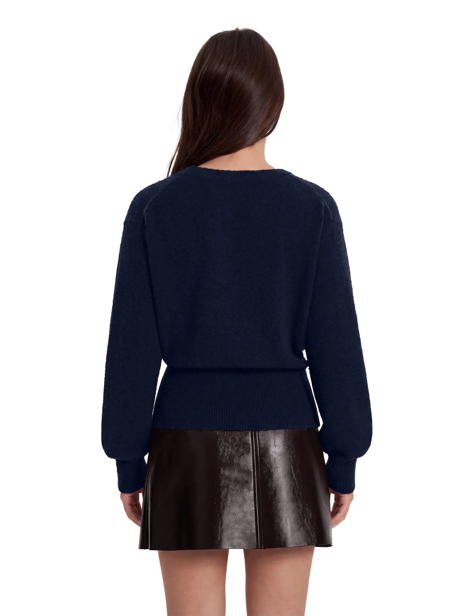 Wool V Neck Wrap Sweater - Long Sleeve-SUUKSESS-SUUKSESS