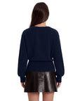 Wool V Neck Wrap Sweater - Long Sleeve-SUUKSESS-SUUKSESS