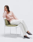 Wool V Neck Wrap Sweater - Long Sleeve-SUUKSESS-SUUKSESS