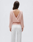 Wool V Neck Wrap Sweater - Long Sleeve-SUUKSESS-SUUKSESS