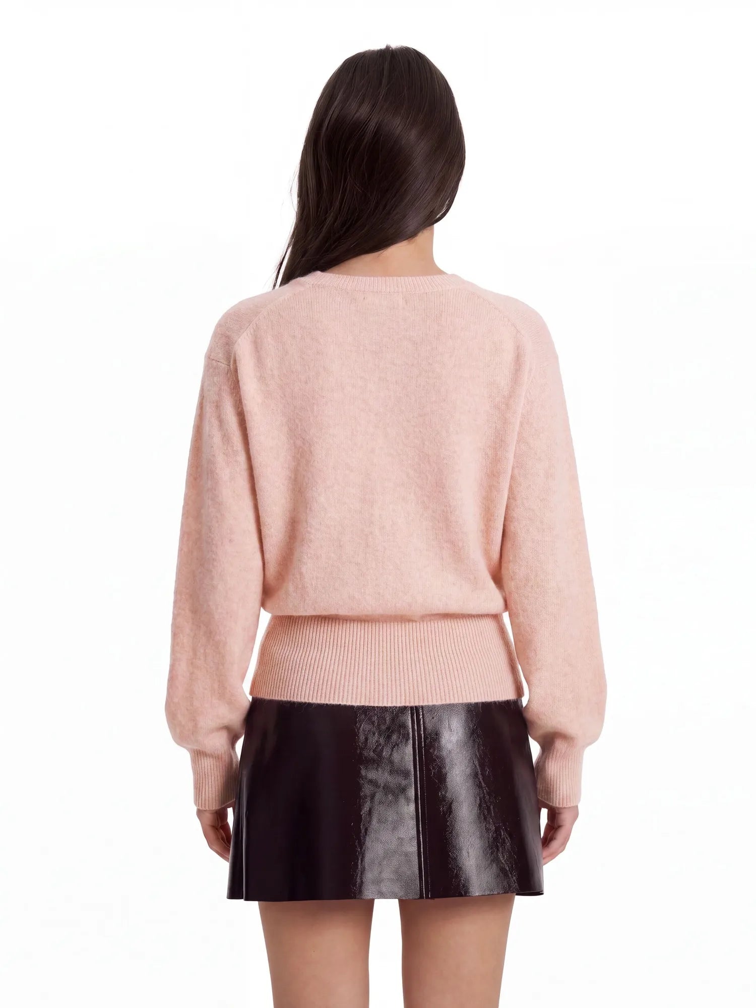 Wool V Neck Wrap Sweater - Long Sleeve-SUUKSESS-SUUKSESS