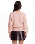 Wool V Neck Wrap Sweater - Long Sleeve-SUUKSESS-SUUKSESS