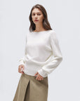 Wool V Neck Wrap Sweater - Long Sleeve-SUUKSESS-SUUKSESS