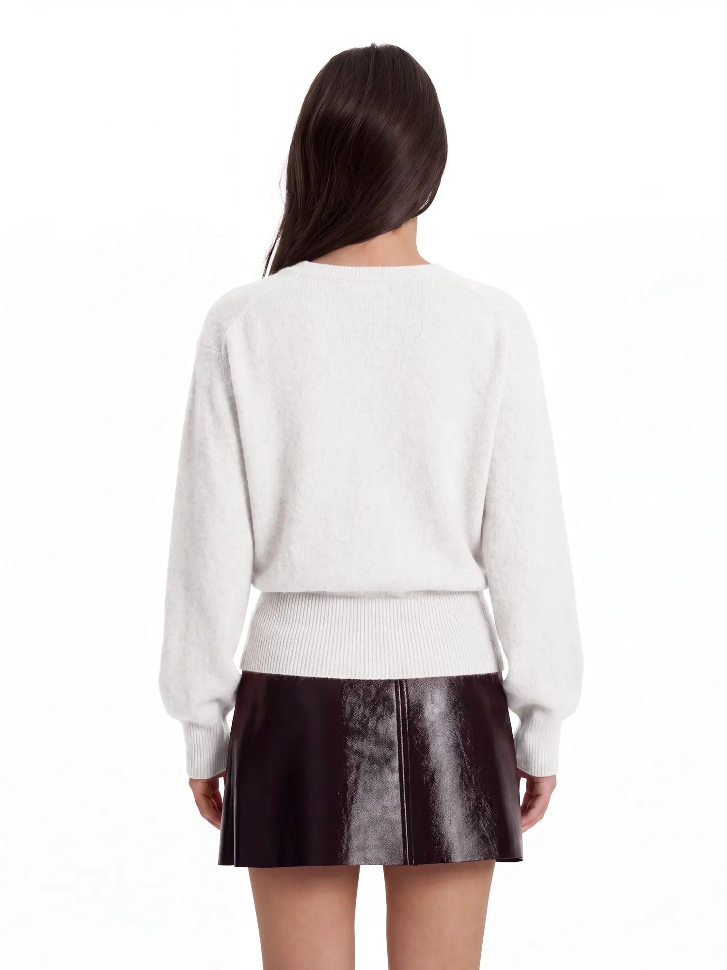 Wool V Neck Wrap Sweater - Long Sleeve-SUUKSESS-SUUKSESS