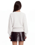 Wool V Neck Wrap Sweater - Long Sleeve-SUUKSESS-SUUKSESS