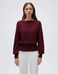 Wool V Neck Wrap Sweater - Long Sleeve-SUUKSESS-SUUKSESS