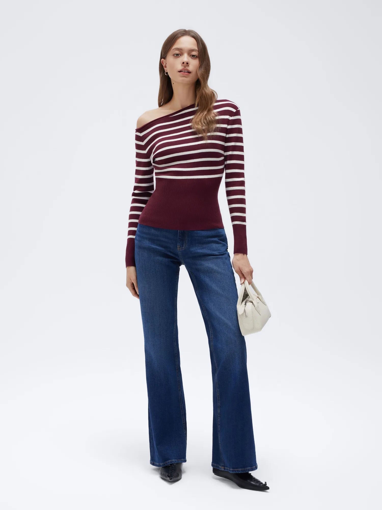 Fall Off the Shoulder Soft Sweater-SUUKSESS-SUUKSESS