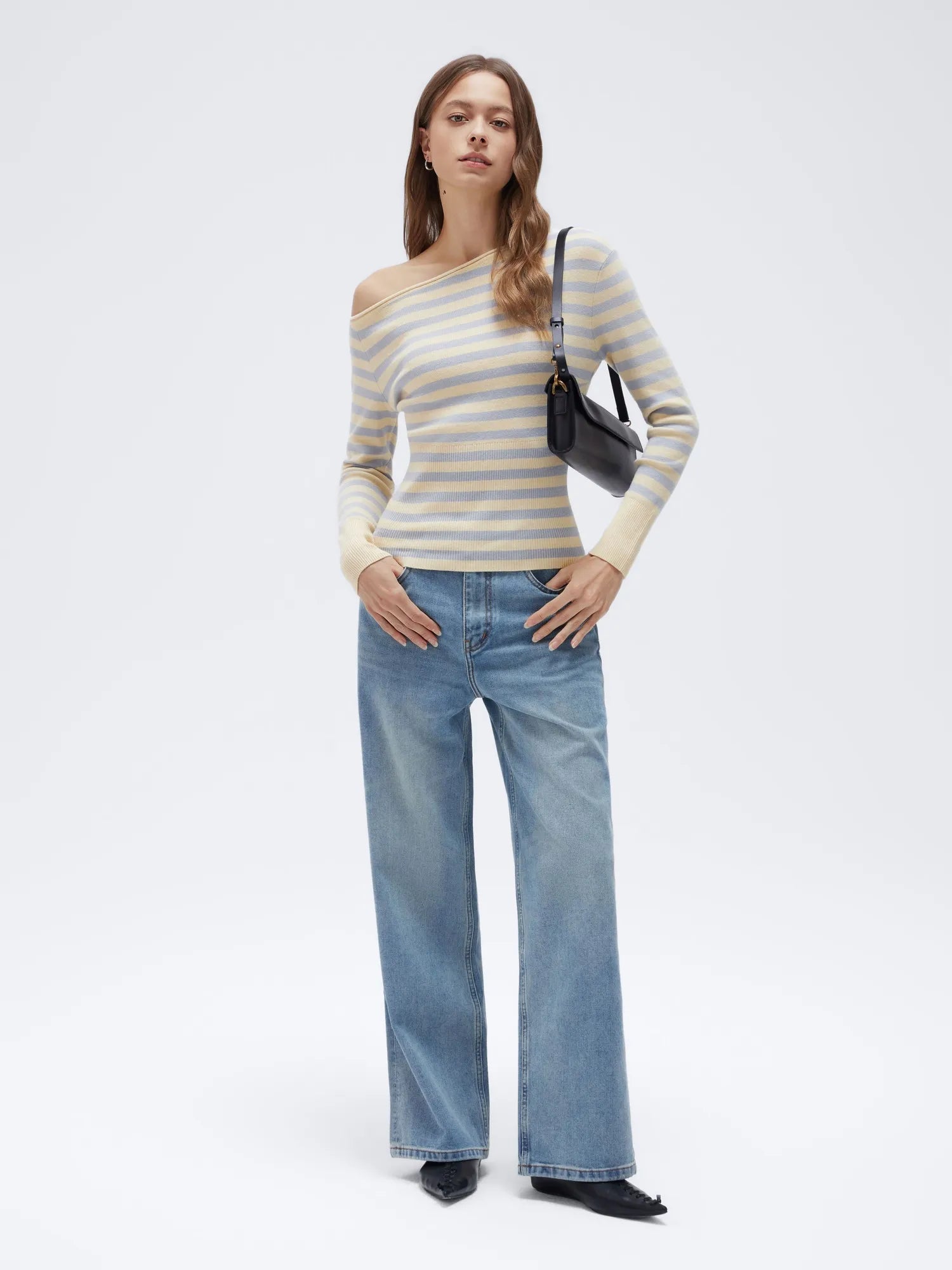 Fall Off the Shoulder Soft Sweater-SUUKSESS-SUUKSESS