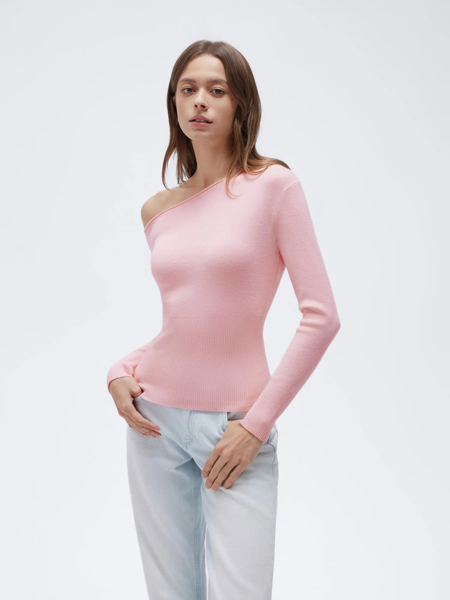 Fall Off the Shoulder Soft Sweater-SUUKSESS-SUUKSESS