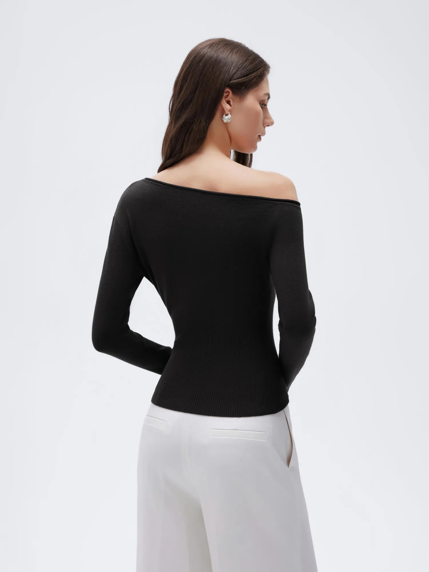 Fall Off the Shoulder Soft Sweater-SUUKSESS-SUUKSESS