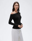 Fall Off the Shoulder Soft Sweater-SUUKSESS-SUUKSESS