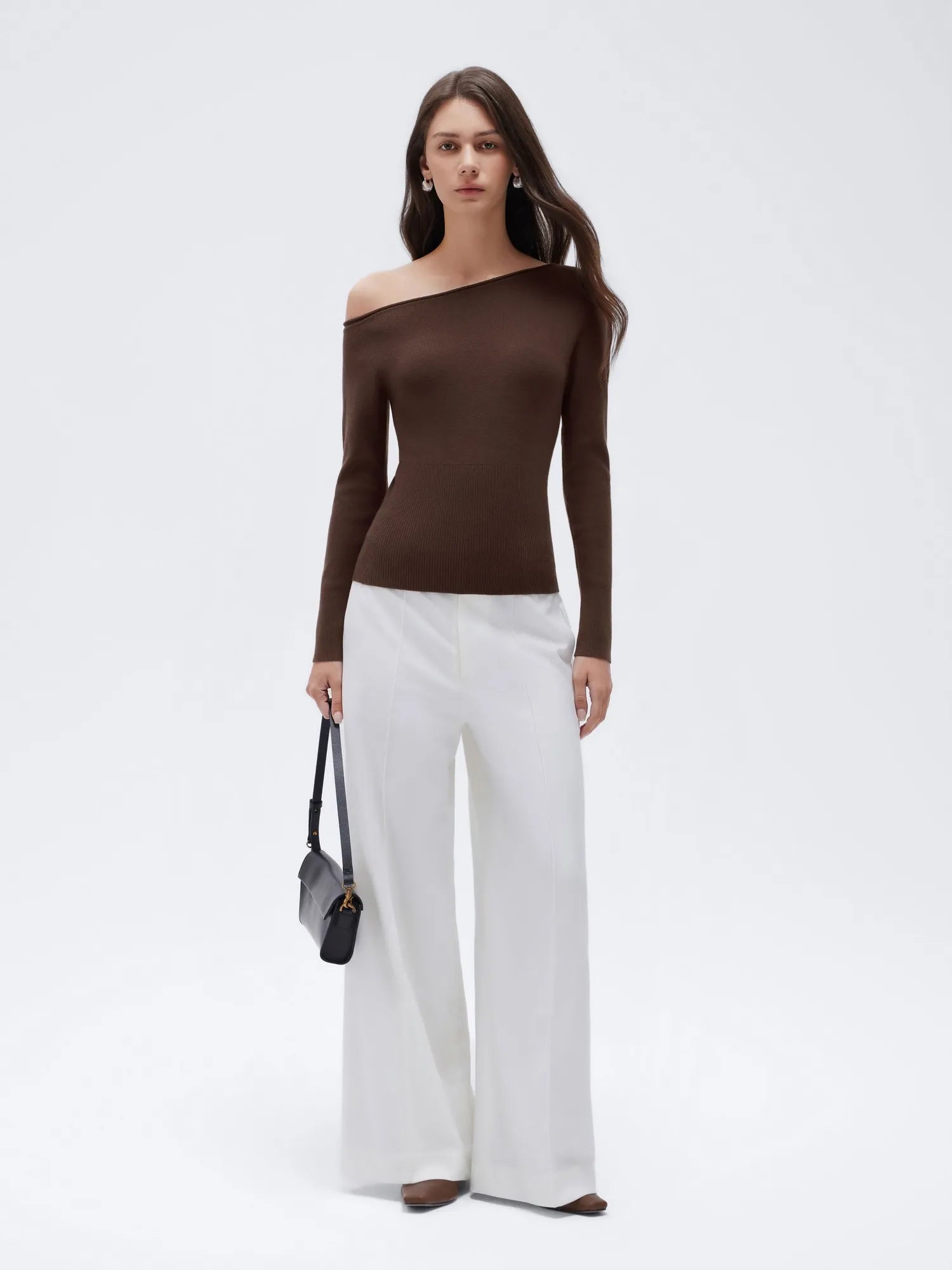 Fall Off the Shoulder Soft Sweater-SUUKSESS-SUUKSESS