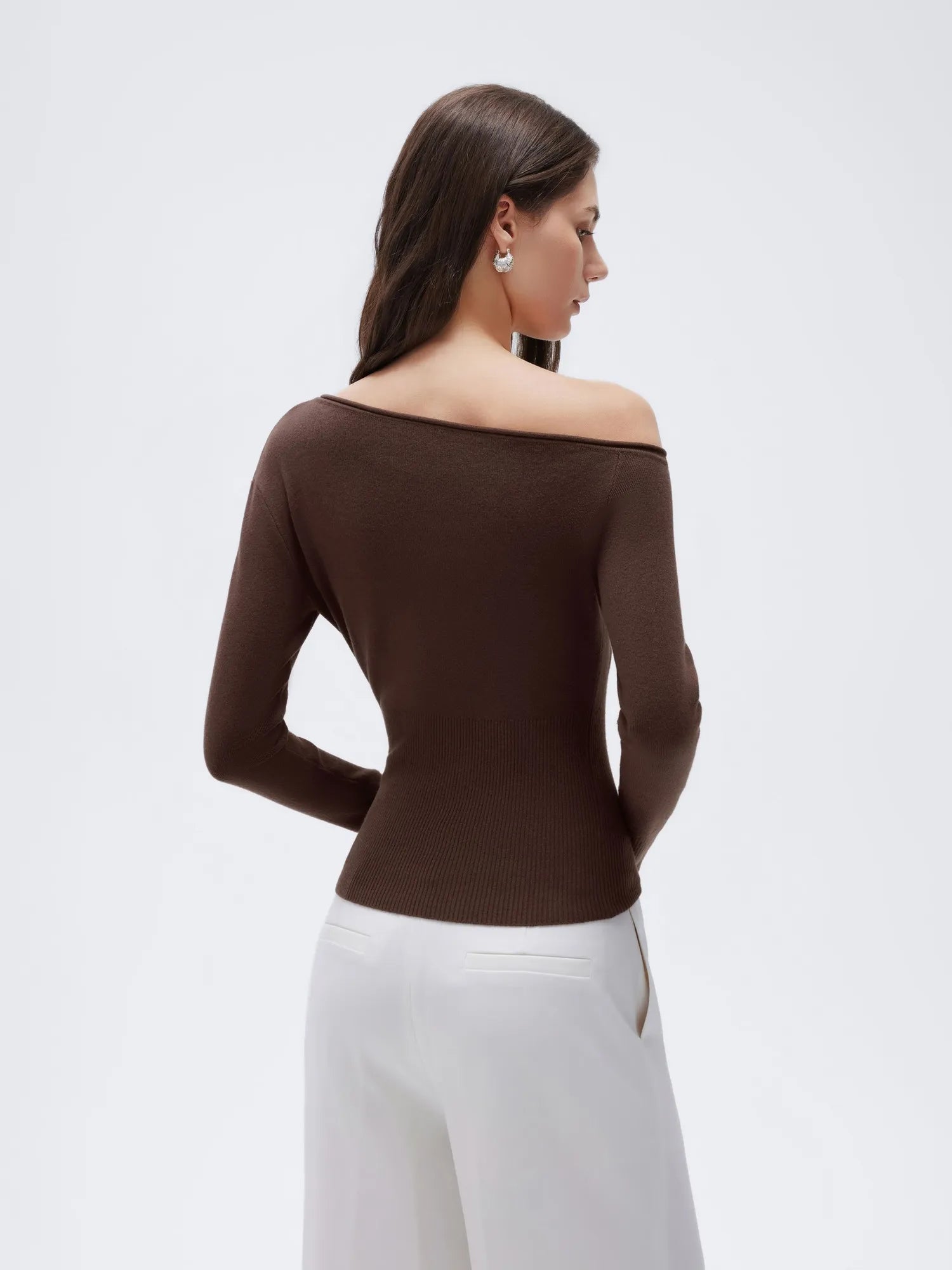 Fall Off the Shoulder Soft Sweater-SUUKSESS-SUUKSESS