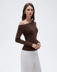 Fall Off the Shoulder Soft Sweater-SUUKSESS-SUUKSESS