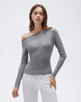 Fall Off the Shoulder Soft Sweater-SUUKSESS-SUUKSESS