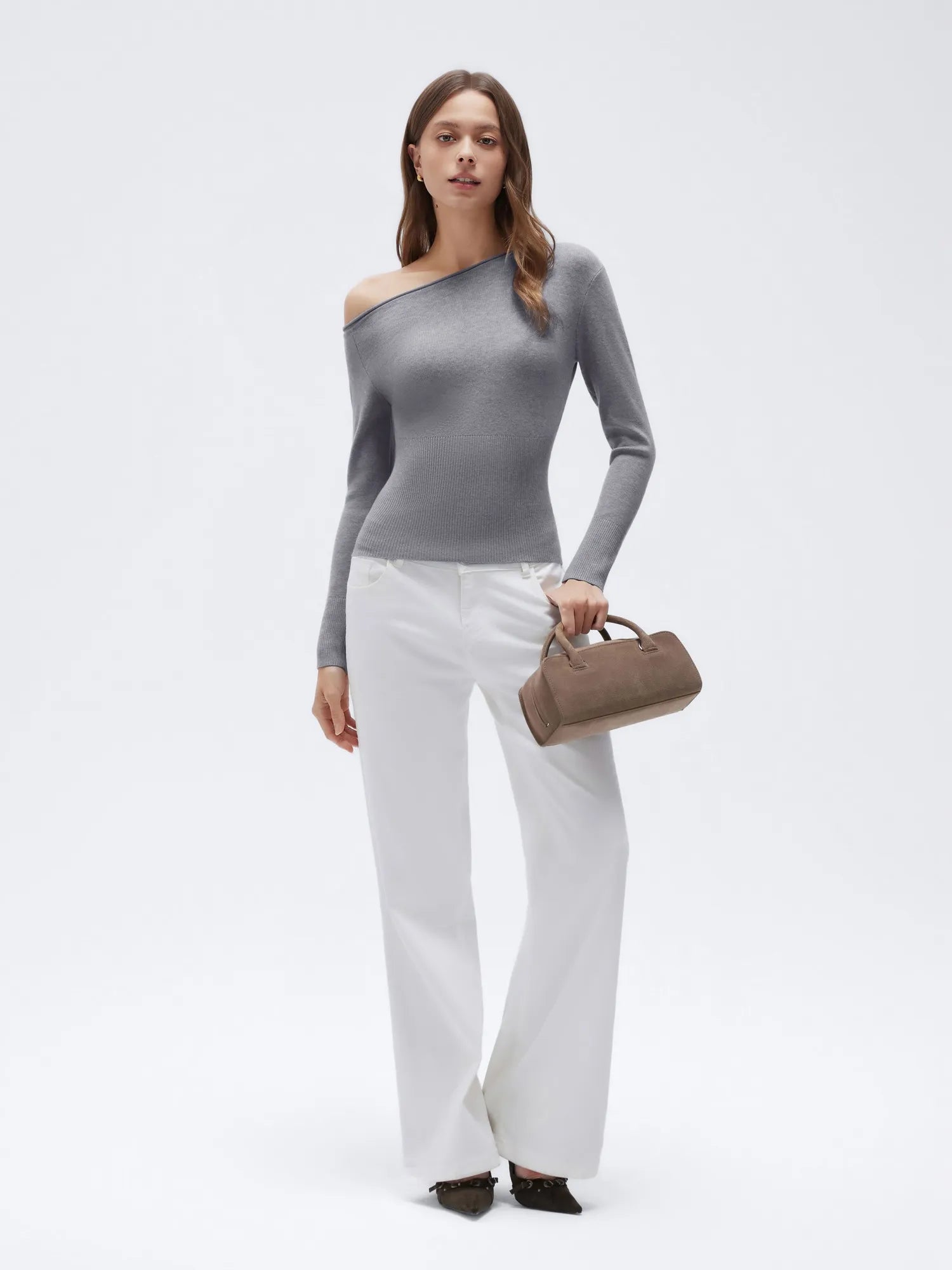 Fall Off the Shoulder Soft Sweater-SUUKSESS-SUUKSESS