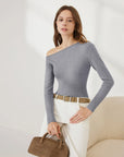 Fall Off the Shoulder Soft Sweater-SUUKSESS-SUUKSESS
