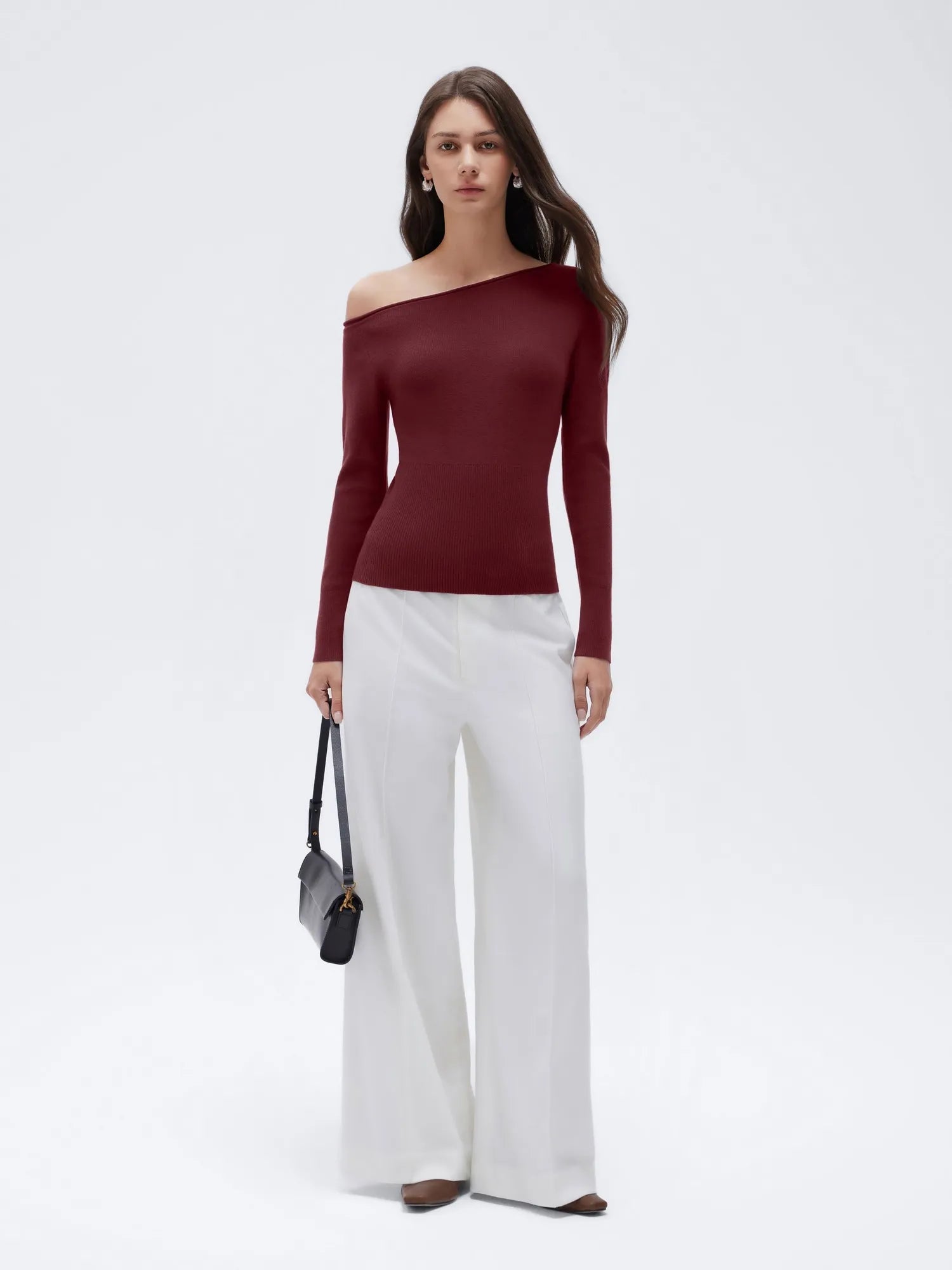 Fall Off the Shoulder Soft Sweater-SUUKSESS-SUUKSESS