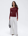 Fall Off the Shoulder Soft Sweater-SUUKSESS-SUUKSESS