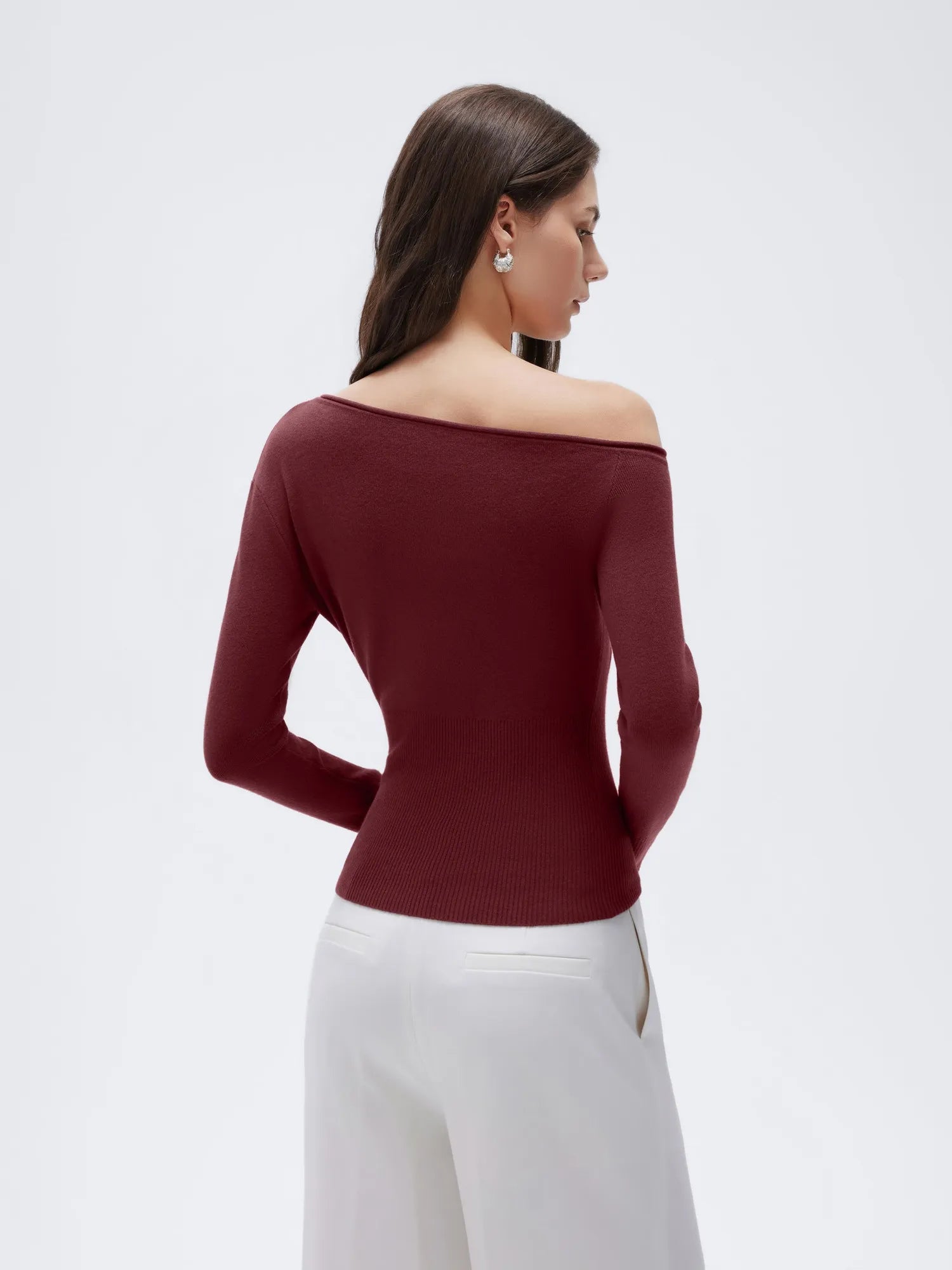 Fall Off the Shoulder Soft Sweater-SUUKSESS-SUUKSESS