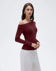 Fall Off the Shoulder Soft Sweater-SUUKSESS-SUUKSESS