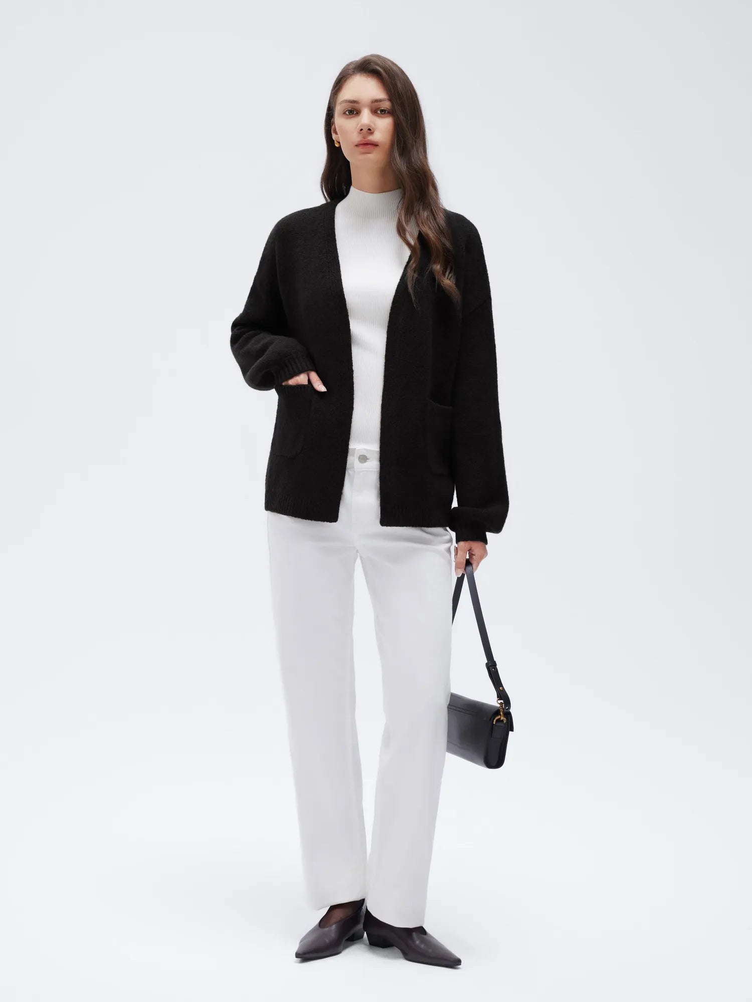 Cashmere Open Front Cardigan Sweaters-SS-SUUKSESS