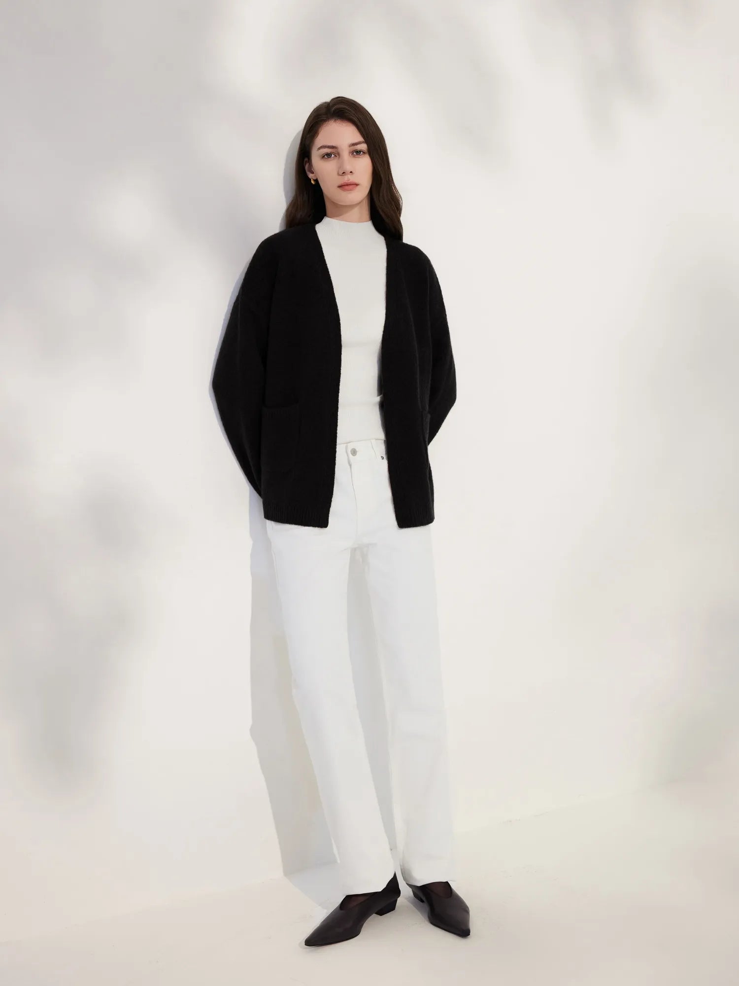Cashmere Open Front Cardigan Sweaters-SS-SUUKSESS