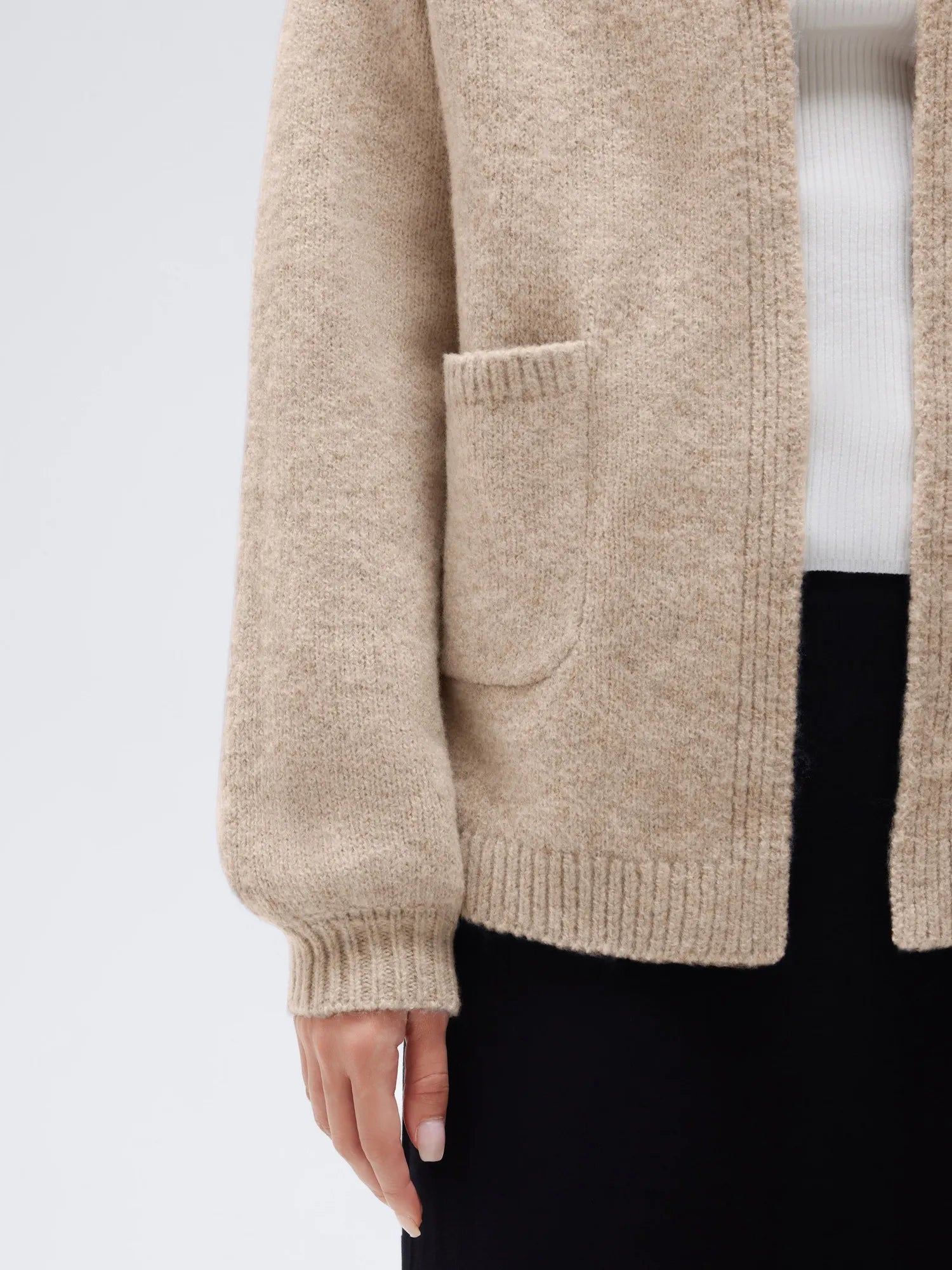 Cashmere Open Front Cardigan Sweaters-SS-SUUKSESS