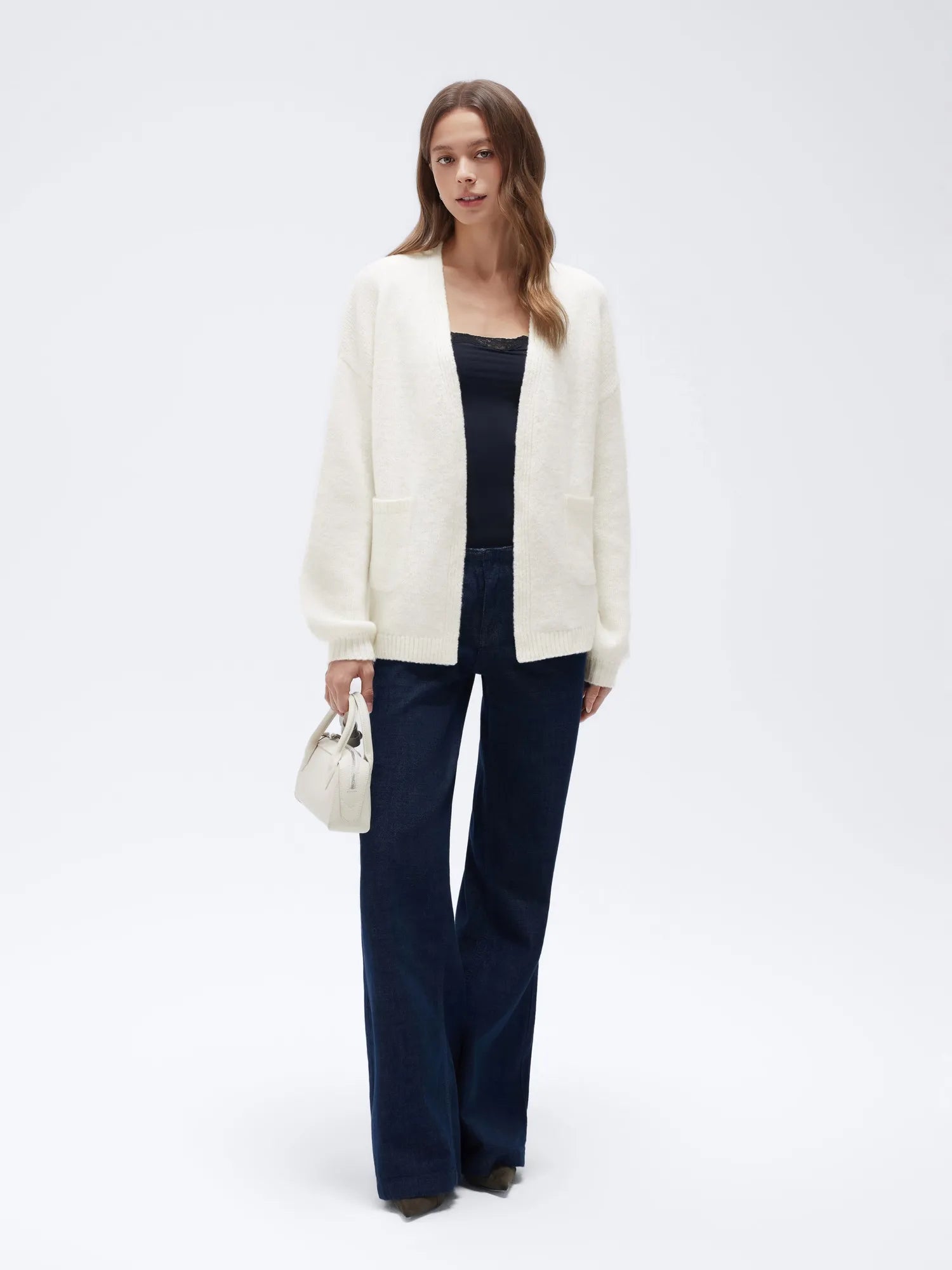 Cashmere Open Front Cardigan Sweaters-SS-SUUKSESS