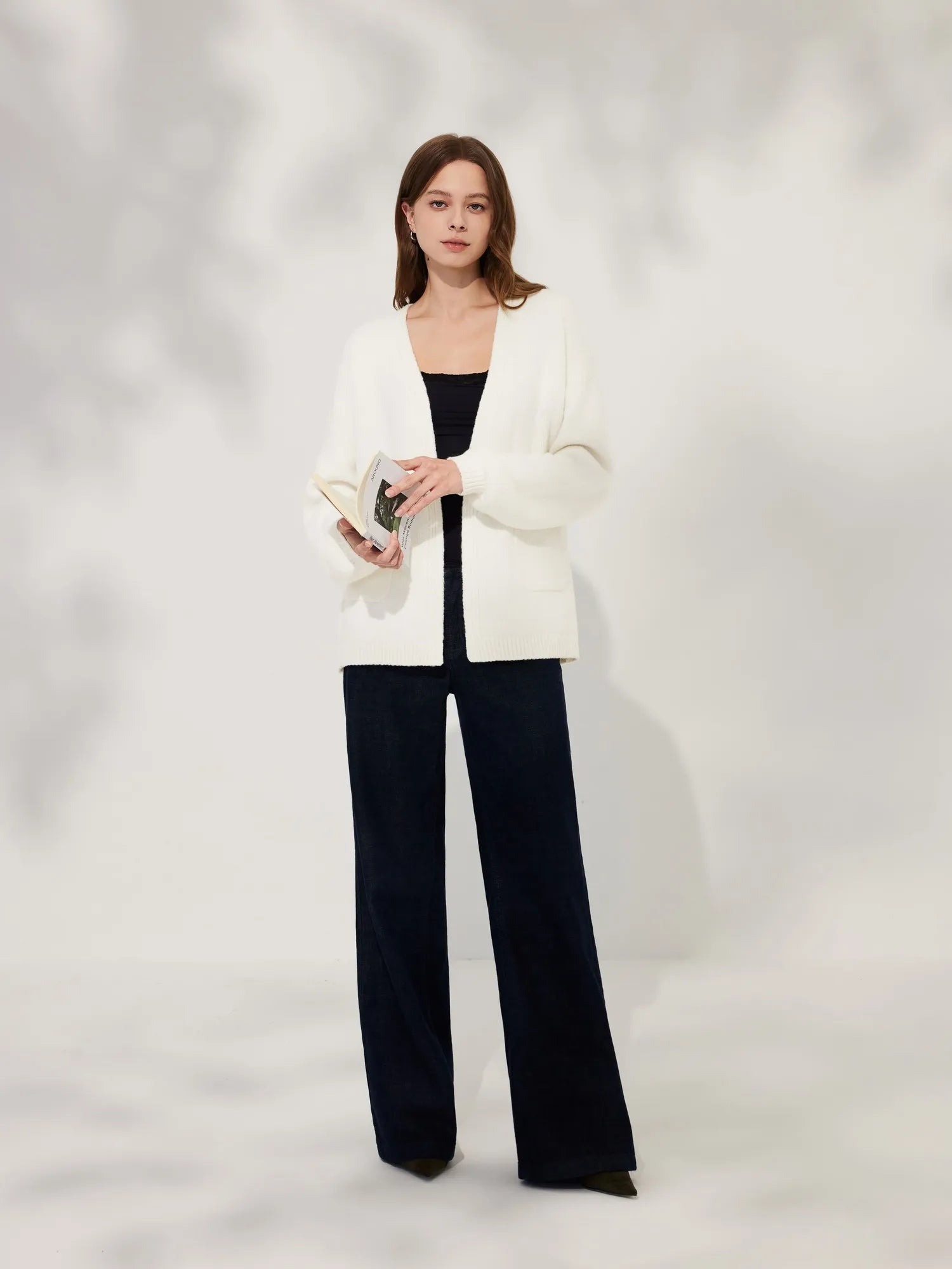 Cashmere Open Front Cardigan Sweaters-SS-SUUKSESS