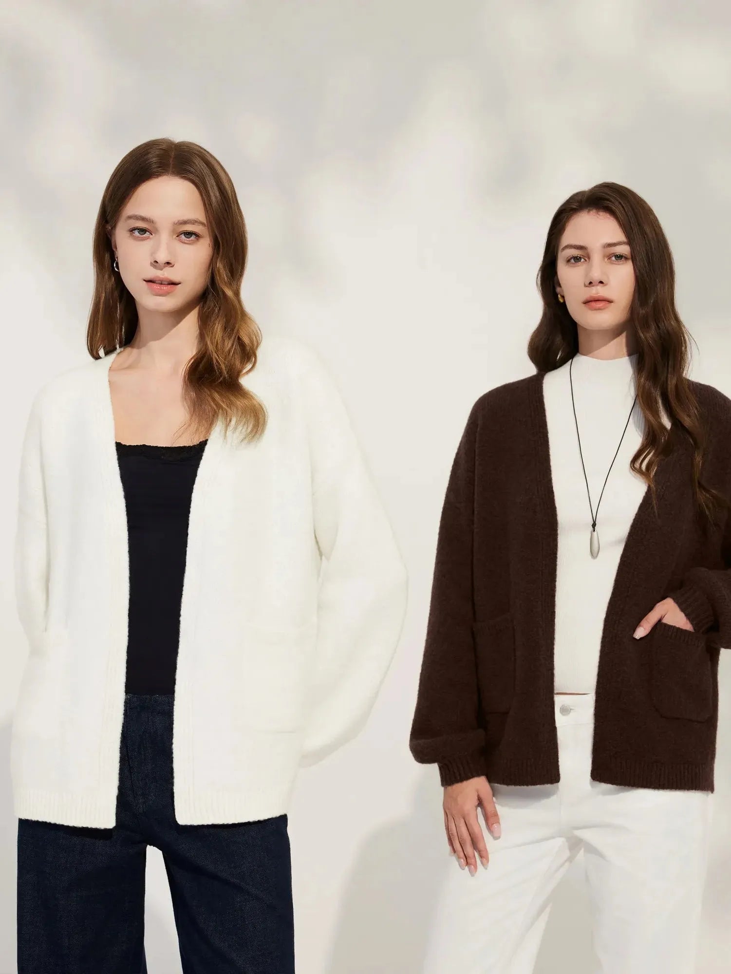 Cashmere Open Front Cardigan Sweaters-SS-SUUKSESS