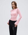 Cashmere Cinched Waist Boat Neck Bell Sleeve Sweaters-SUUKSESS-SUUKSESS