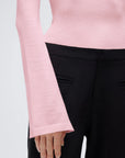 Cashmere Cinched Waist Boat Neck Bell Sleeve Sweaters-SUUKSESS-SUUKSESS