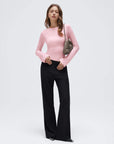 Cashmere Cinched Waist Boat Neck Bell Sleeve Sweaters-SUUKSESS-SUUKSESS