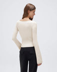 Cashmere Cinched Waist Boat Neck Bell Sleeve Sweaters-SUUKSESS-SUUKSESS