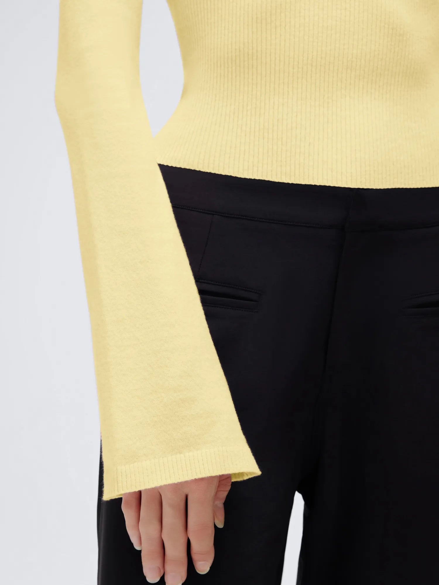 Cashmere Cinched Waist Boat Neck Bell Sleeve Sweaters-SUUKSESS-SUUKSESS