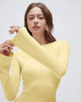 Cashmere Cinched Waist Boat Neck Bell Sleeve Sweaters-SUUKSESS-SUUKSESS